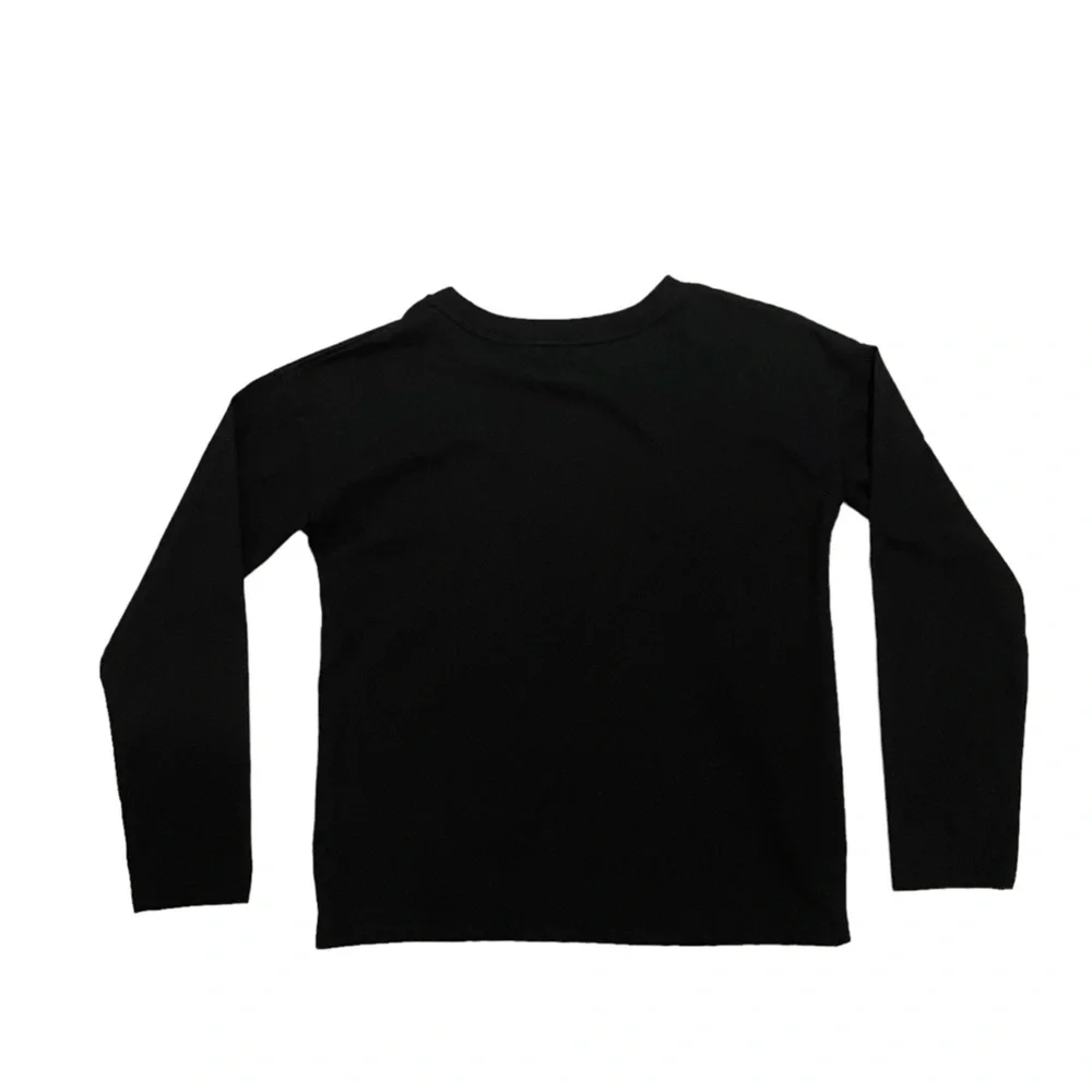 Thereabouts Solid Black Long Sleeve Shirt Size M